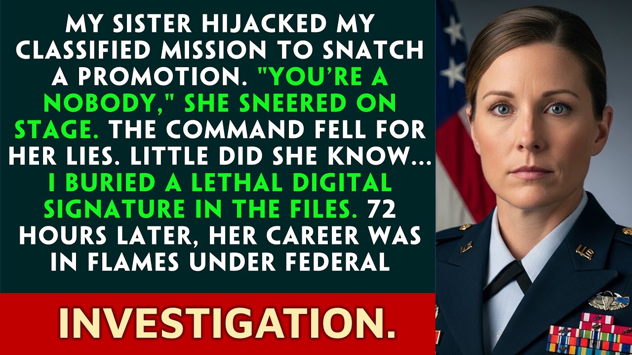 My Sister Stole My Mission Files to Get Promoted—She Forgot I Hidden a Digital Signature.