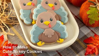 Make Cute Thanksgiving Turkey Cookies with Royal Icing