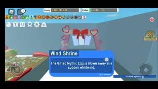Donating Gifted Mythic Egg To Wind Shrine