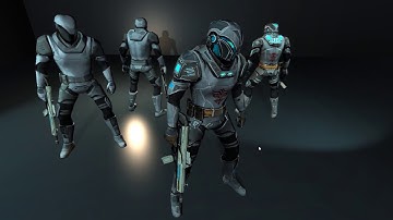 3DModels-Textures: Futuristic Soldier 4 animated models for your Sci-Fi games