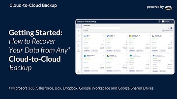 Cloud-to-Cloud Backup: Getting Started -  Recovery