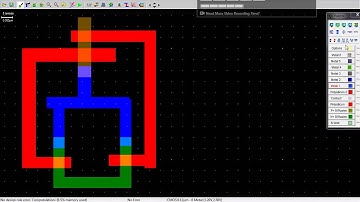 CMOS NOR Layout design using MICROWIND