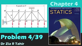 Problem 4/39 | Engineeing Mechanics: STATICS, JL Meriam, 9th Edition