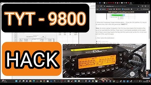 TYT TH-9800 - HACK FREQUENCIES - 2024 FULL SET UP/INSTALL
