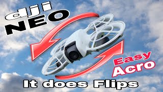 Dji NEO Drone Doing Flips (Easy Acro FPV Feature)