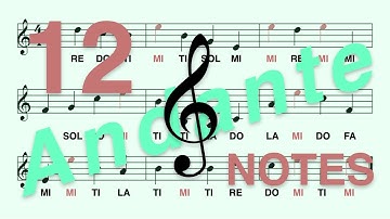 Treble (G) Clef, Do Re... (Ti): Learn to Read the MI Note in Less Than 2 Minutes (Andante, 12 Notes)