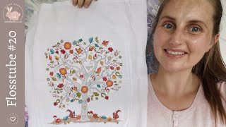 Flosstube #20 A seasonal finish 🍁, my Elizabeth II memorial stitch 👑 & charity shop haul delights.