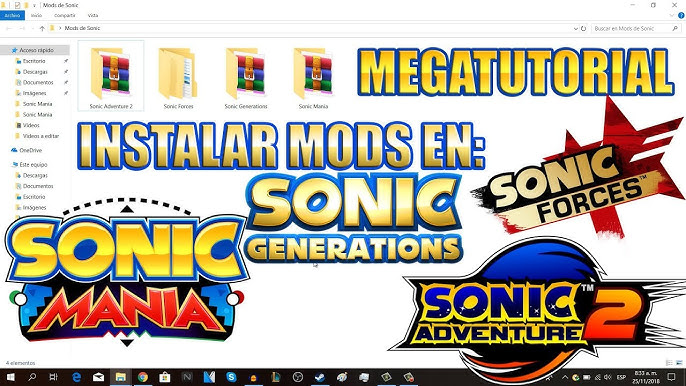 Sonic Connect - ✪ O método de instalar Mods do Sonic Mania foi