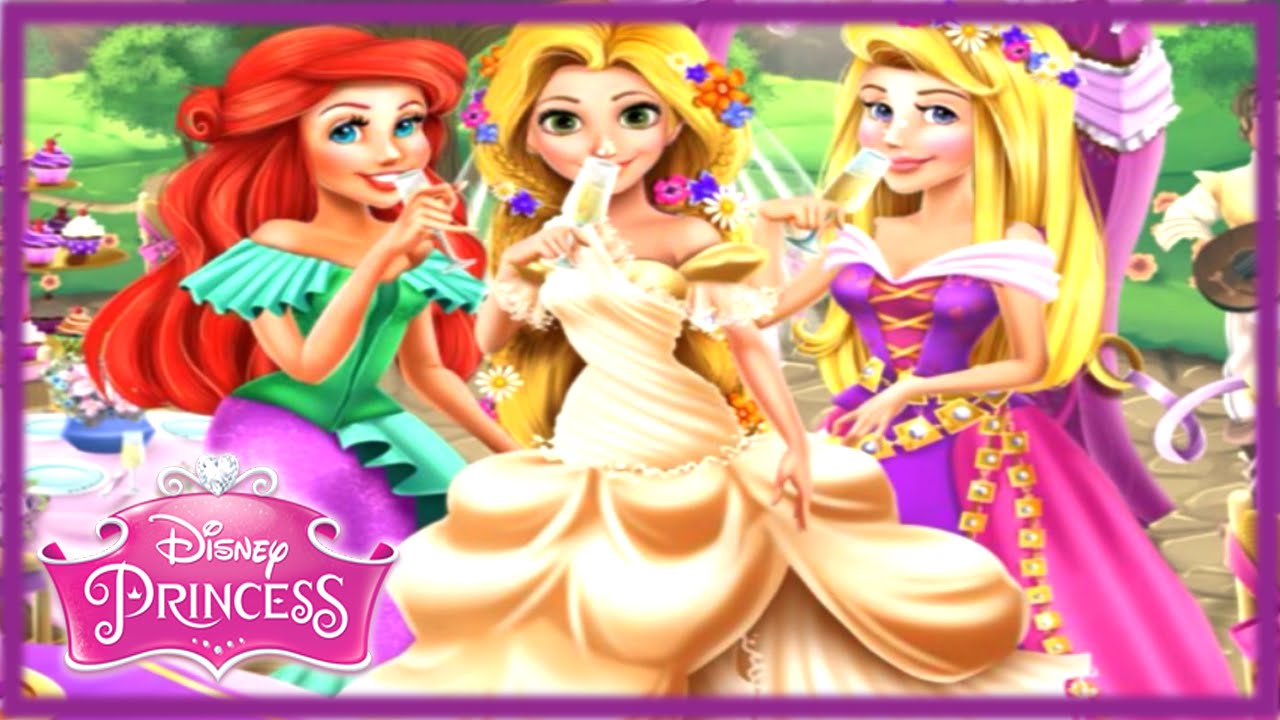 💫 Disney Princess Rapunzel Ariel and Aurora Wedding Party