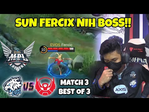 BUSET FERXIC PAKE MONYET BOSS!! META 3 FIGHTER EVOS BIKIN GEGER DI MPL S9!! EVOS VS BTR MATCH 3