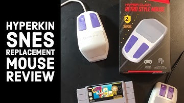 Hyperkin Hyper Click Retro Style SNES Replacement Mouse - Comparison to Original with Mario Paint