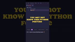 Famous A PYTHON FEATURE *YOU MAY NOT KNOW* 🧐 #coding Wealth