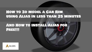 How to 3d model a Car Rim using Alias (free for 30 days!!) in less than 25 minutes