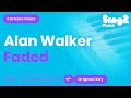 FADED (Piano karaoke demo) Alan Walker