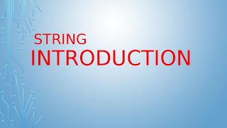 String Introduction
