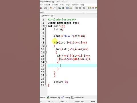 Print B alphabet pattern - C++ Program Tutorial 2. C++ pattern code ...