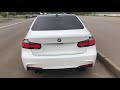 BMW 328 (f30). N20 + Downpipe. Резонатор Гельмгольца + штатный резонатор + "попкорн". Статика.