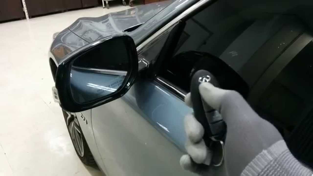 infiniti Q50 side mirror auto lockfolding by Esense co., ltd. YouTube