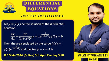 Let y=y(x) be the solution of the differential equatJEE Main 2024 (Online) 5th April Evening Shift