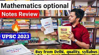 Mathematics Optional NOTES Review | IMS mathematics study material | UPSC Optional Notes | IAS 2023