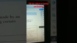 PDF file editing on computer