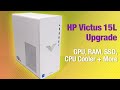 HP Victus 15L Upgrade - GPU, RAM, SSD, CPU Cooler, Case Fans, USB Ports