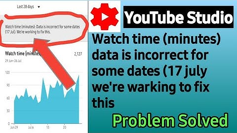 Youtube studio watch time minutes data is incorrect fix problem solved kaise thik kare