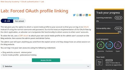 Web Security Academy | OAuth | 2 - Forced OAuth Profile Linking