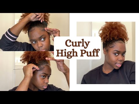 Curly Sleek High Puff on Type 4 Natural Hair
