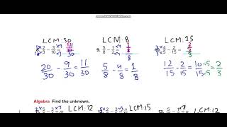Grade 5 Chapter 9 Lesson 7 Subtract Unlike Fractions