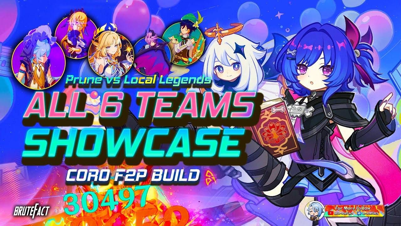 C0 PRUNE DAMAGE SHOWCASE with 6 Different Teams | Prune VS Local ...
