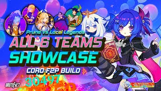 C0 Prune Damage Showcase With 6 Different Teams  Prune Vs Local Legends  Genshin Impact