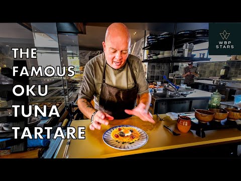 AMAZING Akame Tuna Tartare with CAVIAR by chef Mark Vaessen at OKU restaurant in Ibiza