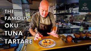 AMAZING Akame Tuna Tartare with CAVIAR by chef Mark Vaessen at OKU restaurant in