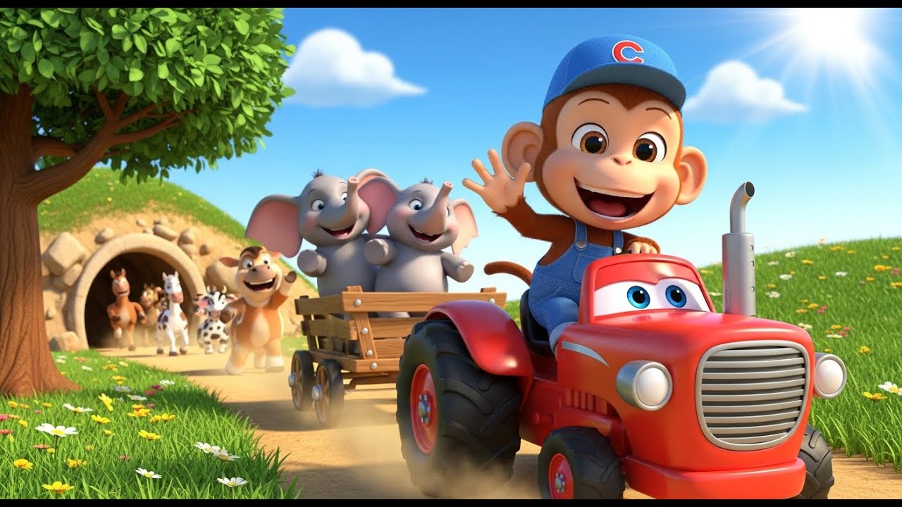 BiBi Monkey & The Farm Friends Adventure! 🐒🐘🚜 | Monkey Family