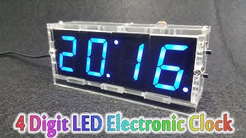 How To Assembling 4 Digit LED Electronic Clock Kit Temperature