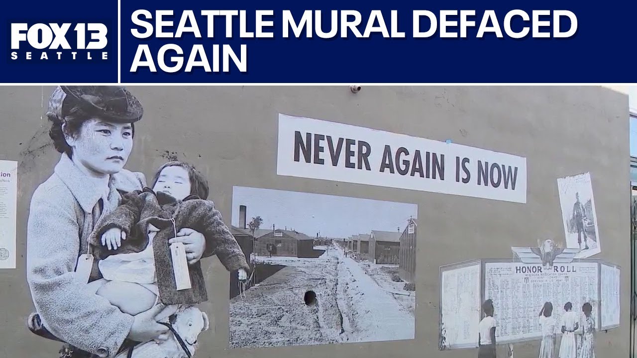 Seattle art mural defaced second time this year | FOX 13 Seattle