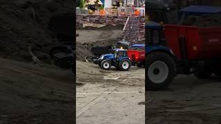 Loaded Trailer Challenge! 🚜💪 RC Tractor at the Construction Site 💪#rctractor #rcconstruction #rc