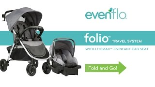 how to close evenflo folio stroller