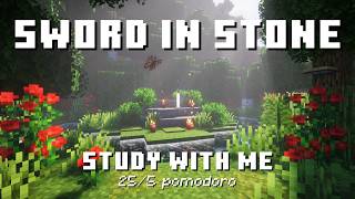Study with Me in Minecraft | Sword in Stone | 25/5 Pomodoro Timer screenshot 3