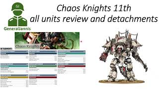 Chaos Knights 11th Codex internal balance new detachments -    GeneralJannis - WH40k 11th edition