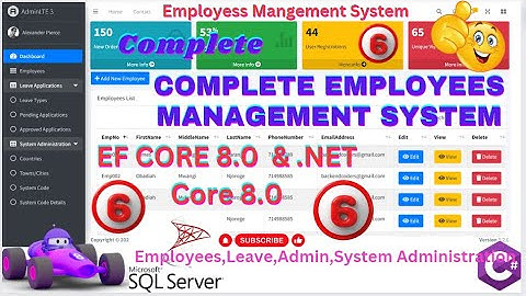 EP 6 Complete Employees Management System Using ASPNET Core MVC, EF Core,SQL|AdminLTE| Perform CRUD💥