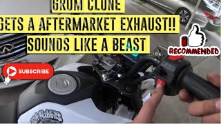 Boom Vader 125 (Grom Clone) gets new aftermarket exhaust sounds like a beast