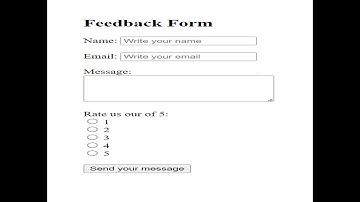 Feedback Form in html | Feedback form design in html | feedback form.