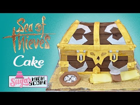 Sea of Thieves TREASURE CHEST CAKE tutorial