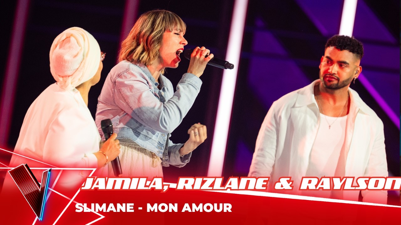 Slimane - 'Mon amour' ● Jamila, Rizlane & Raylson | Battles | The Voice Belgique Saison 12