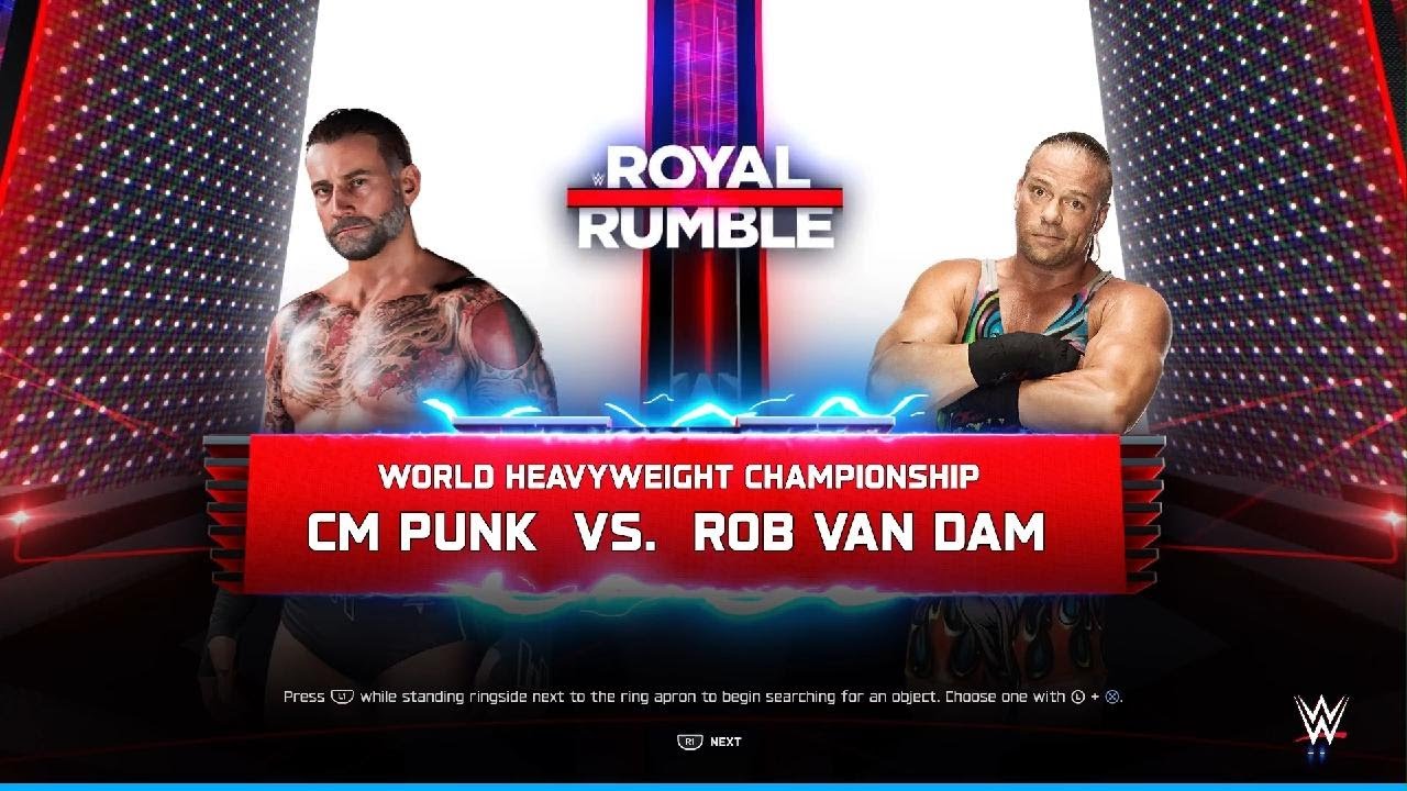 FULL MATCH- CM PUNK VS ROB VAN DAM FOR THE WORLD HEAVYWEIGHT CHAMPIONSHIP