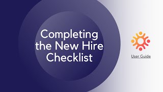 Completing the New Hire Checklist