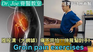 腹股溝大髀罅痛不用怕伸展幫到手! [Eng Subtitles] Groin pain Exercises