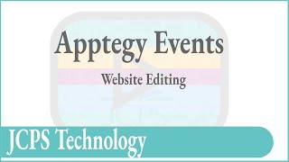 Jcps Website Editing Apptegy Events